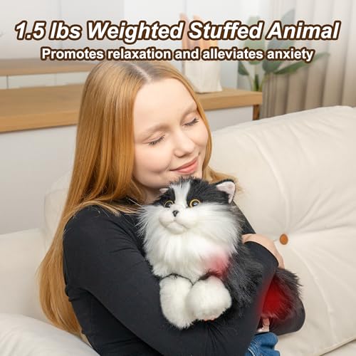 Chongker Animaux en peluche lestés et lavables au micro-onde