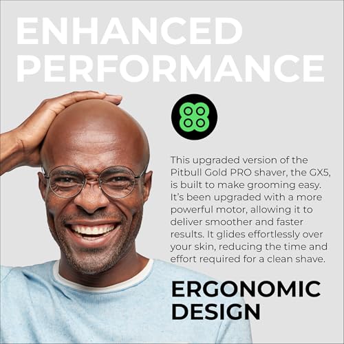 Skull Shaver Pitbull Gold Pro GX5 - Rasoir Tête et Visage - 