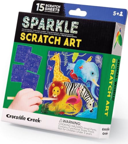 Crocodile Creek Art à gratter sur le thème des animaux pour 