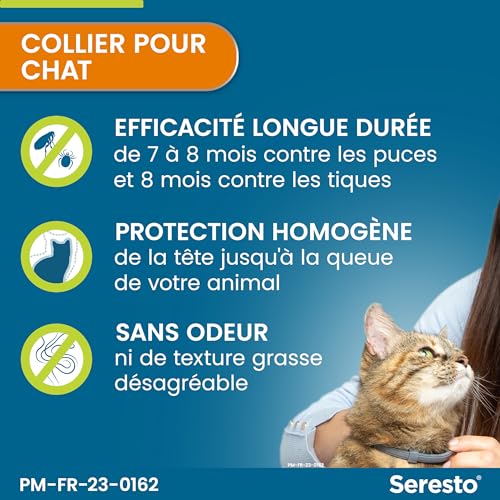 Seresto Colliers Chats - 2 Protections anti puces et anti ti