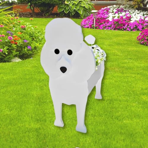 strolfay Pots de fleurs en forme de caniche - Cadeau pour le
