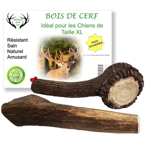 Bois de Cerf pour Chien, Taille XL - 2 u.