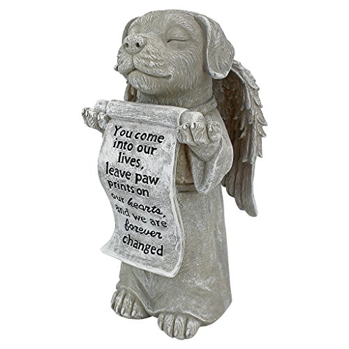 Design Toscano Statuette pour mémorial de chien, empreintes 