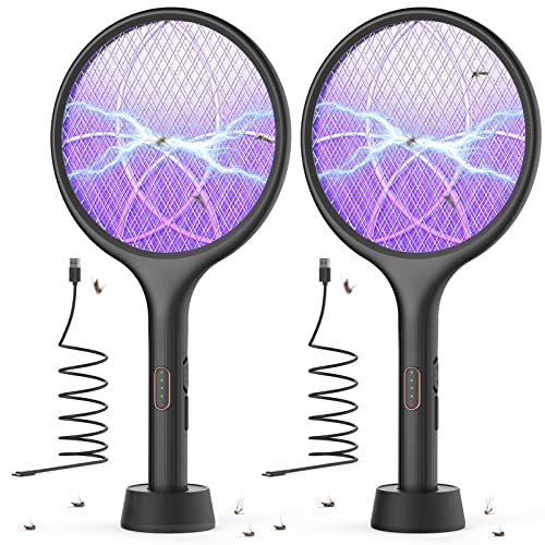 YISSVIC Raquette Electrique Insectes, 2 PCS Raquette Anti Mo