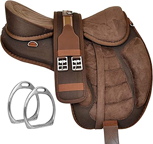 Selle de cheval sans arçon Freemax en matériau synthétique a