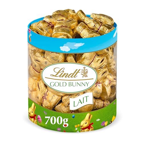 Lindt - Boîte de Mini-Moulages LAPIN OR - Chocolat au Lait -