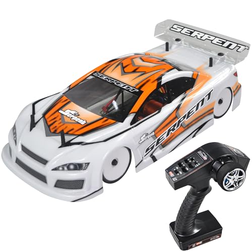 Serpent X20 1/10 RC Voiture Tourisme RTR, 4WD électrique rapide, moteur sans balais, fibre de carbone et pièces CNC, haute vitesse, piles et chargeur non inclus (orange)