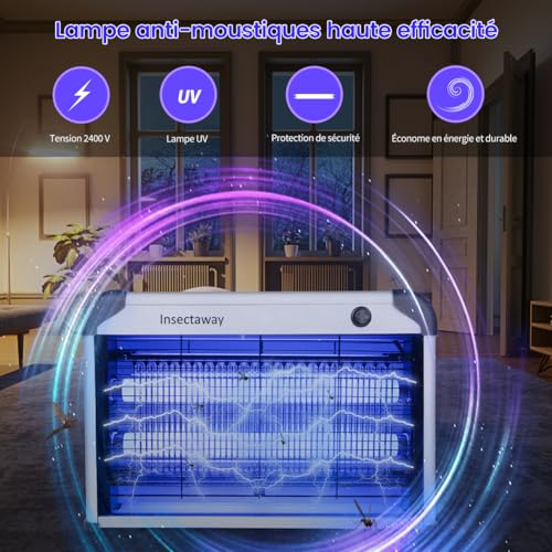 Lampe Anti Moustique, 2PCS Tue Anti Mouche Eléctrique 2400V