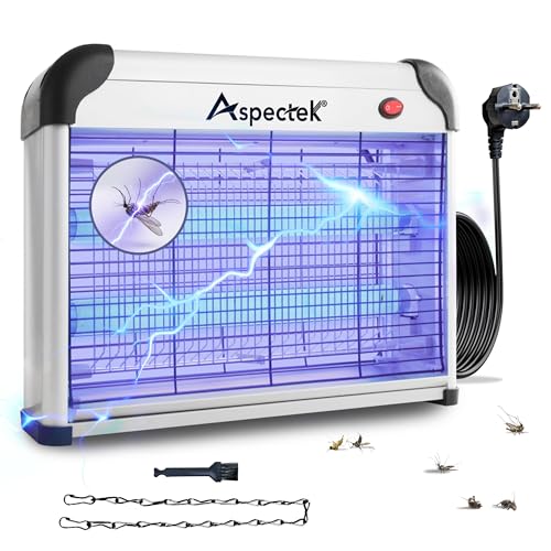 Aspectek Tue-Insectes Électrique 20W sans Ampoules, Lampe UV