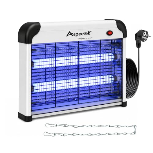 Aspectek Tue-Insectes Électrique 20W sans Ampoules, Lampe UV