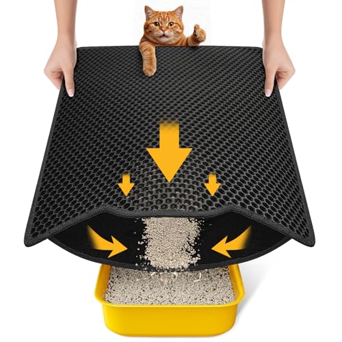 Conlun Tapis de Litière Chat 58x42cm, Double Couche Nid dAbe