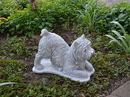 gartendekoparadies.de Figure de Pierre Massive Chien Yorkshi