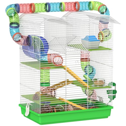 PawHut Cage pour Hamster Souris Petit Animaux Rongeur avec T