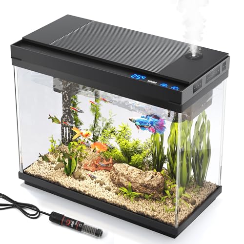 Vehipa Aquarium Complet 9 litres avec Chauffage, Humidificat