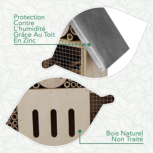 Wildlife Friend I Hôtel pour Insectes XXL Debout - 76cm & To