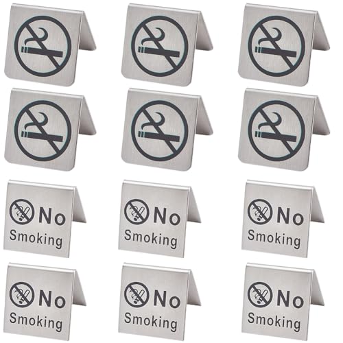 craspire 12 Panneau de Table Non Fumeur en Acier Inoxydable 