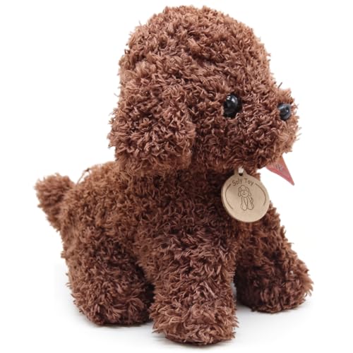 Joygoodta Chiot en Peluche, Caniche réaliste, Jouet en Peluc