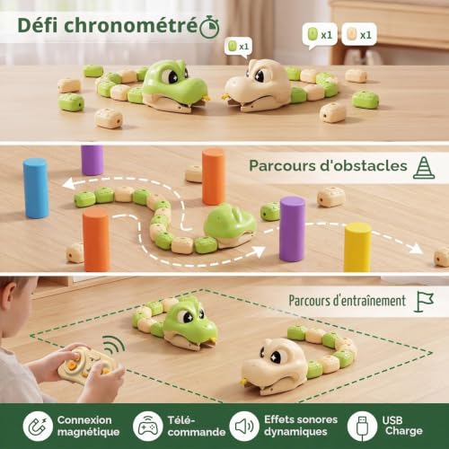 WANWEN Magnetic Snake Game Eating Itself, Jouet Serpent Télé