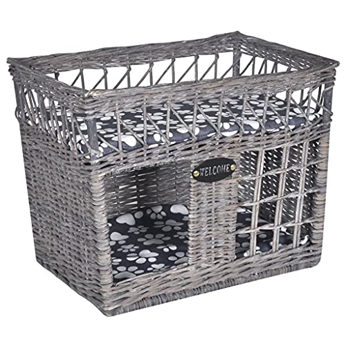 Ordellia Maison pour Chat en Saule avec Coussin Moelleux pour intérieur et extérieur, lit et cachette pour Chatons et Chiens Petits, Robuste et léger pour Dormir, se Reposer ou Jouer
