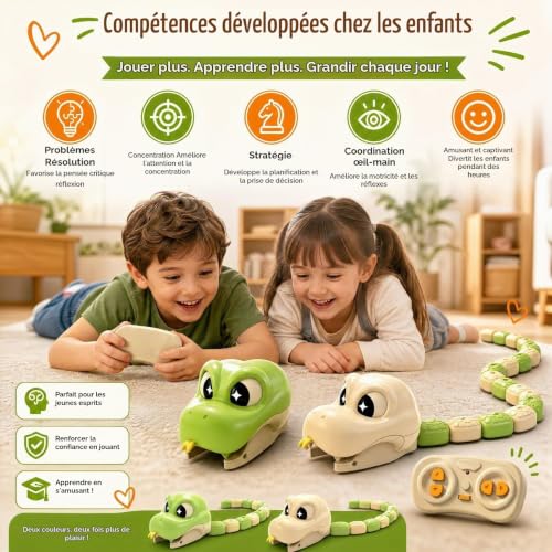 WANWEN Magnetic Snake Game Eating Itself, Jouet Serpent Télé