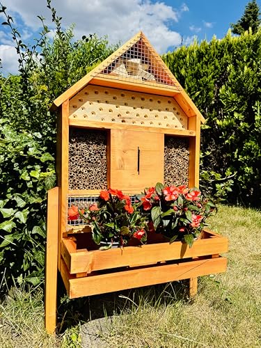 DARLUX Hôtel à insectes massif fabriqué à la main XL en bois