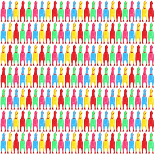 Libima Lot de 150 jouets couineurs en caoutchouc pour chiens, animaux de compagnie et cadeaux de fête, soulage le stress et réduit l'anxiété de séparation (couleurs mélangées) 15 cm