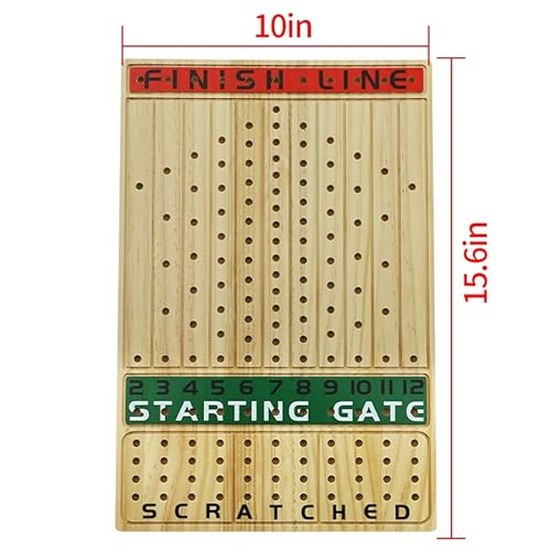 Jyquorp Jeu de société de course de chevaux en bois massif é