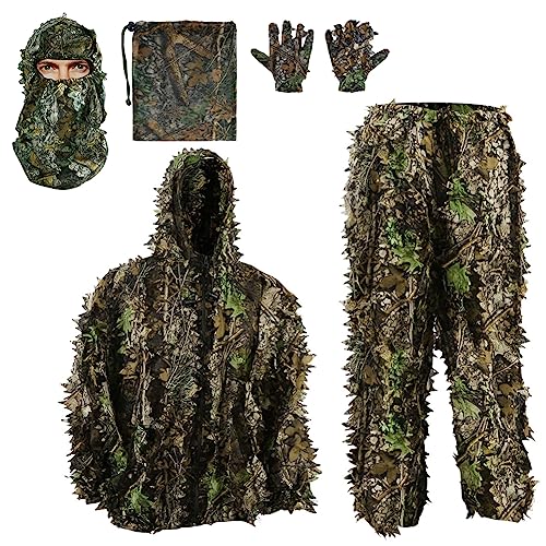 PELLOR Outdoor Camouflage Gilly 3D Leaf Camouflage Masque Ga
