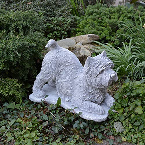 gartendekoparadies.de Figure de Pierre Massive Chien Yorkshi