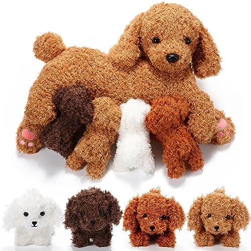 Honoson Set de Chien en Peluche Nourrissant - Mammifère Pelu